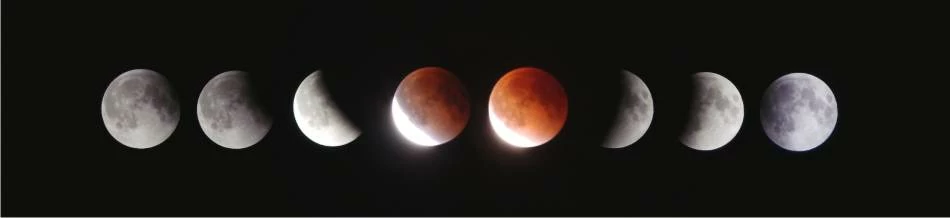 fasi lunari fotografate